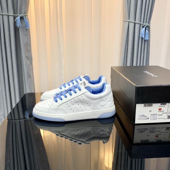 Chanel Color Block Chunky Sneakers Comfortable Height Increasing Shoes