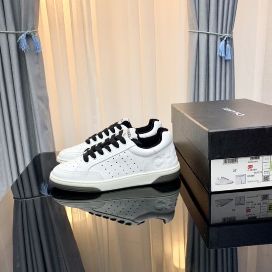 Chanel Color Block Chunky Sneakers Comfortable Height Increasing Shoes
