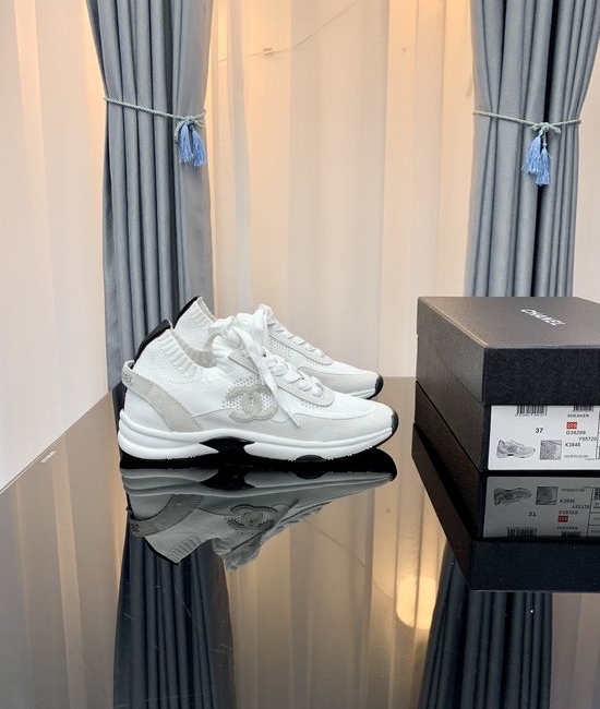 Chanel Color Block Chunky Platform Comfortable Sneakers