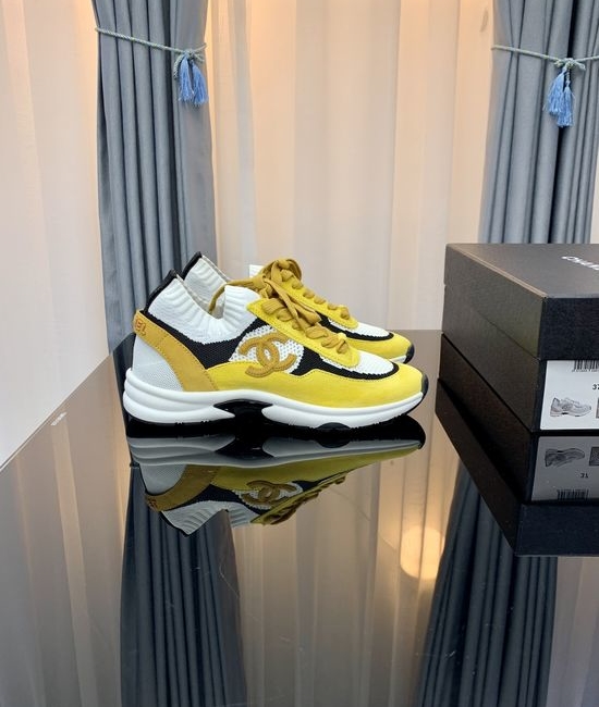 Chanel Color Block Chunky Platform Comfortable Sneakers