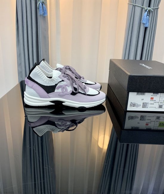 Chanel Color Block Chunky Platform Comfortable Sneakers