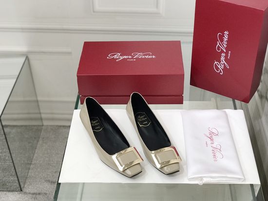 Roger Viver Patent Leather Buckle Kitten Heel Pumps