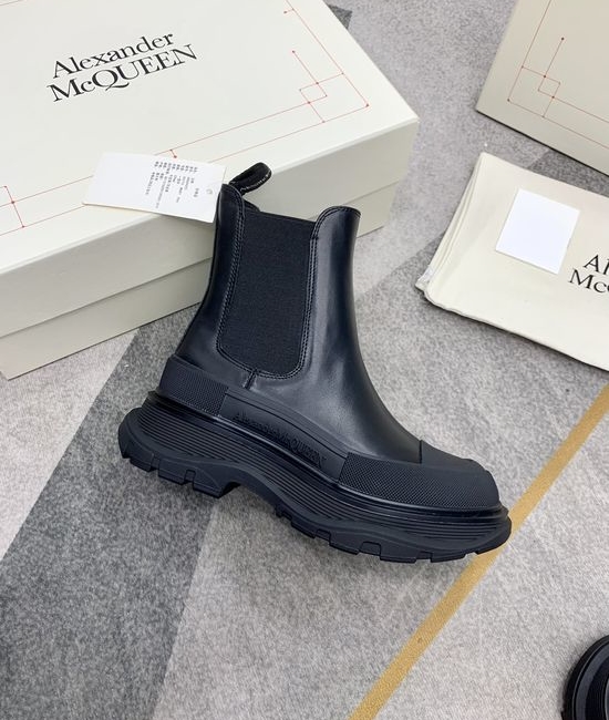 McQueen Genuine Leather Chelsea Ankle Boots in Multiple Colors