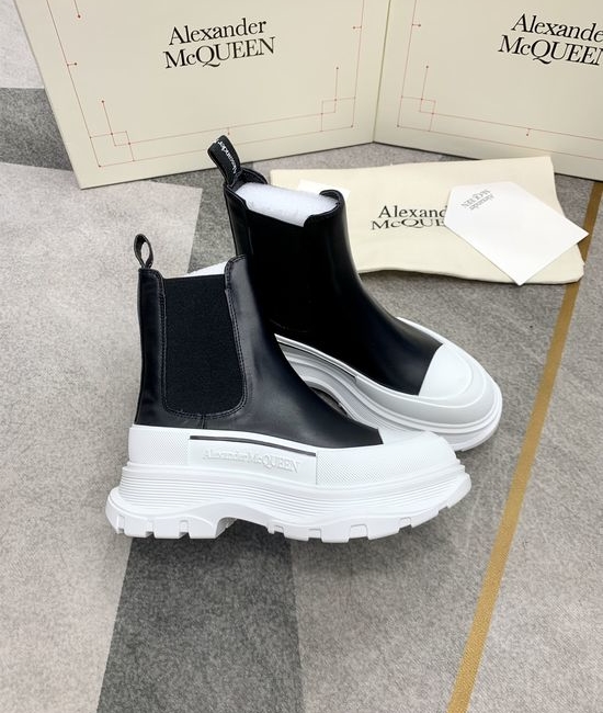 McQueen Genuine Leather Chelsea Ankle Boots in Multiple Colors