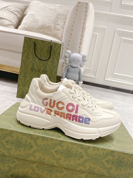 Gucci Premium Leather Casual Shoes Comfortable Versatile Fashion Footwear
