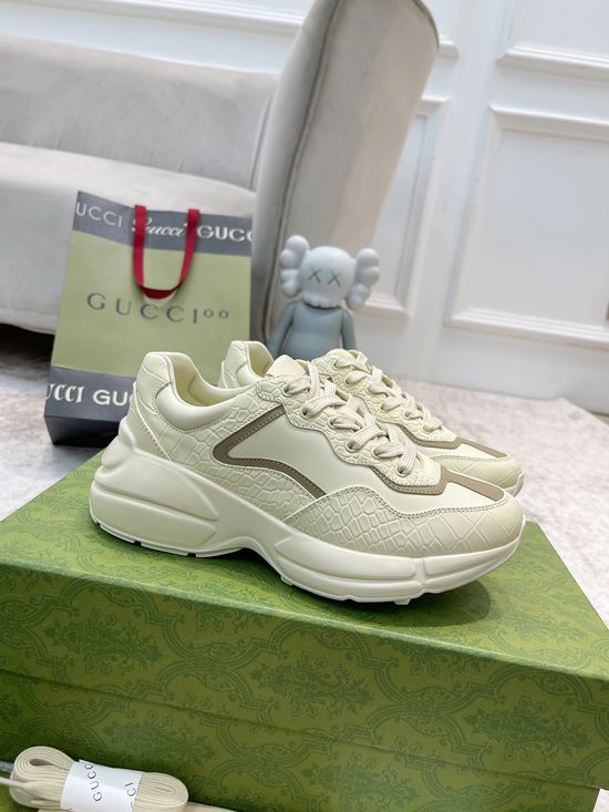 Gucci Premium Leather Casual Shoes Comfortable Versatile Fashion Footwear