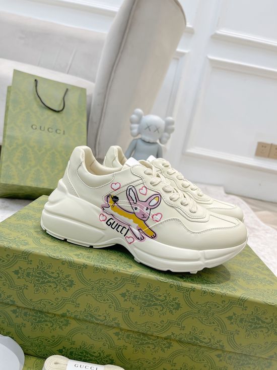 Gucci Premium Leather Casual Shoes Comfortable Versatile Fashion Footwear