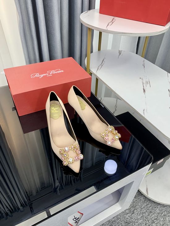 Vivienne Westhood Rhinestone Buckle Satin Kitten Heel Slingback Shoes