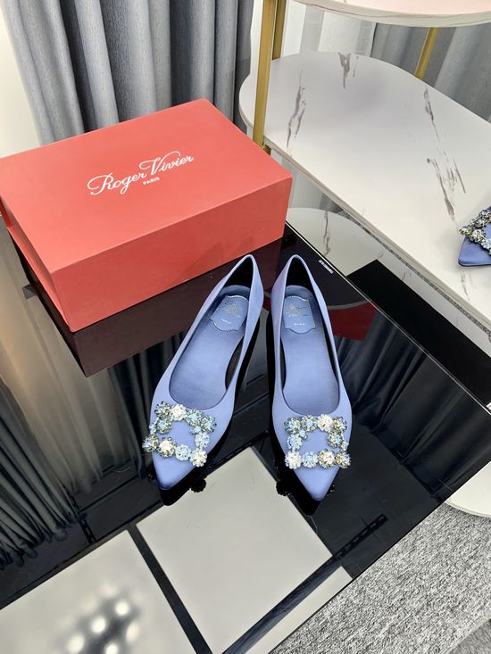 Vivienne Westhood Rhinestone Buckle Satin Kitten Heel Slingback Shoes