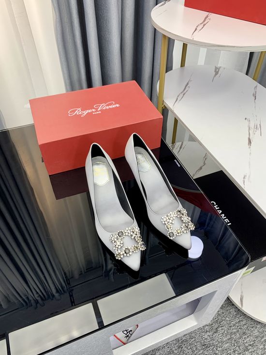 Vivienne Westhood Rhinestone Buckle Satin Kitten Heel Slingback Shoes