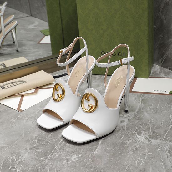 Gucci Elegant Chunky Heel Soft Leather Pumps Durable Comfortable