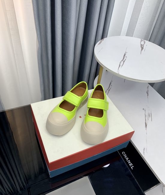 Marni Premium Leather Platform Casual Shoes with Adjustable Straps