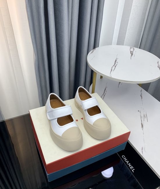 Marni Premium Leather Platform Casual Shoes with Adjustable Straps