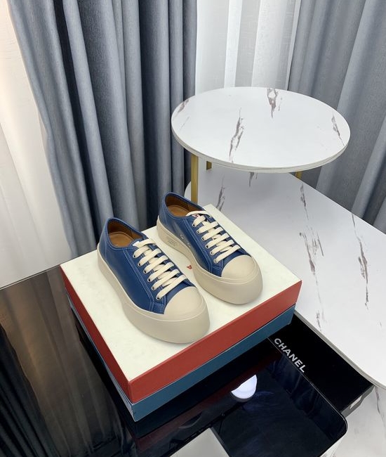 Marni Premium Leather Platform Casual Shoes with Adjustable Straps