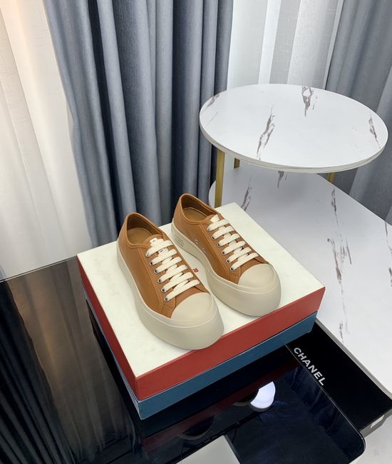Marni Premium Leather Platform Casual Shoes with Adjustable Straps