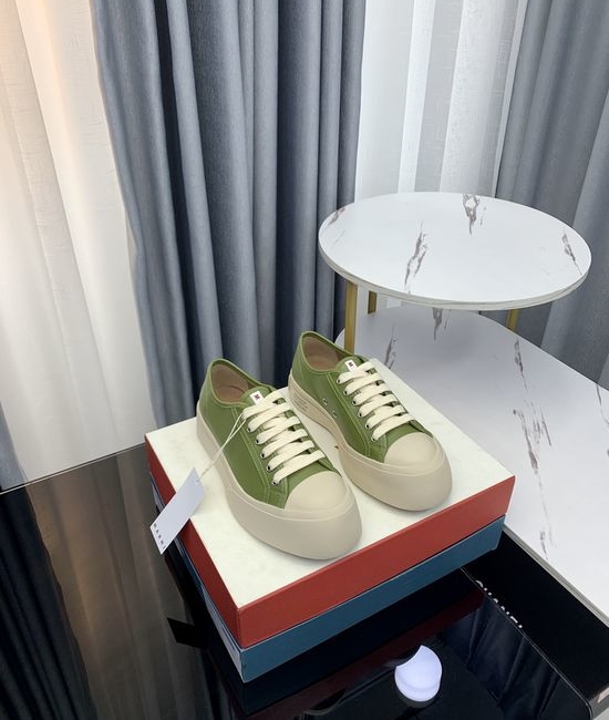 Marni Premium Leather Platform Casual Shoes with Adjustable Straps