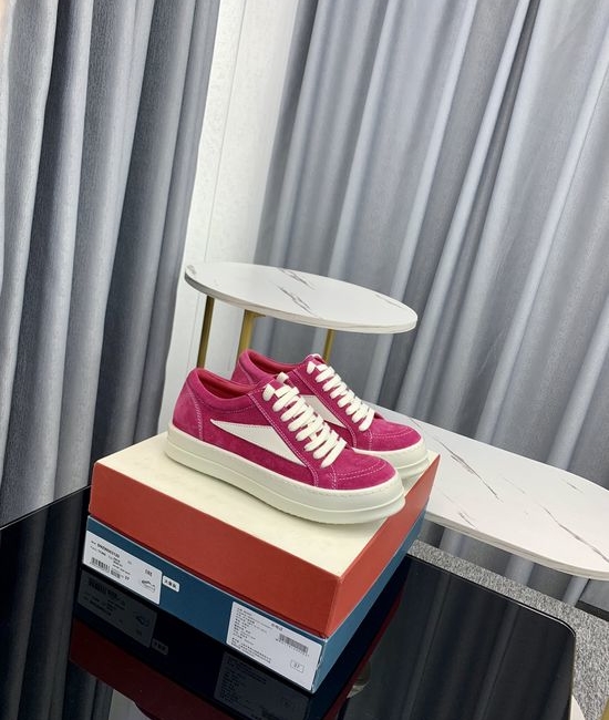 Rick Owens Premium Leather Retro Comfortable Casual Daily Sneakers
