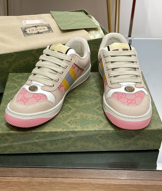 Gucci Vintage Style Distressed Casual Shoes With Comfortable Soft Lining