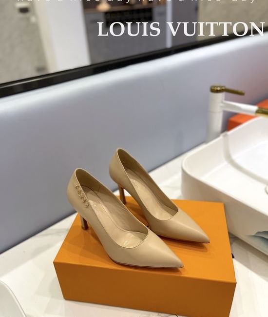 Louis Vuitton LV Premium Top Grain Leather Stiletto Heels