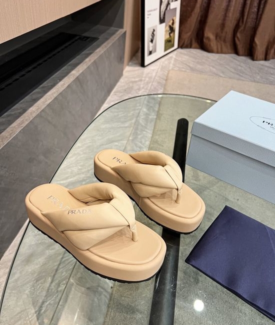 Prada Comfortable Slip-on Mule Clogs with Soft Leather Upper