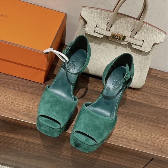 Hermes Tall Platform High-heeled Sandals with Stability