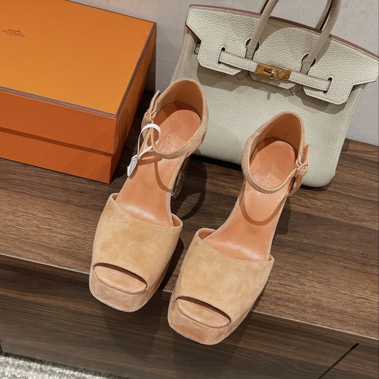 Hermes Tall Platform High-heeled Sandals with Stability