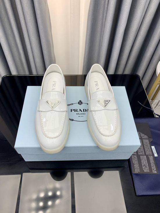 Prada Classic Logo Loafers Premium Suede Upper Durable Sole