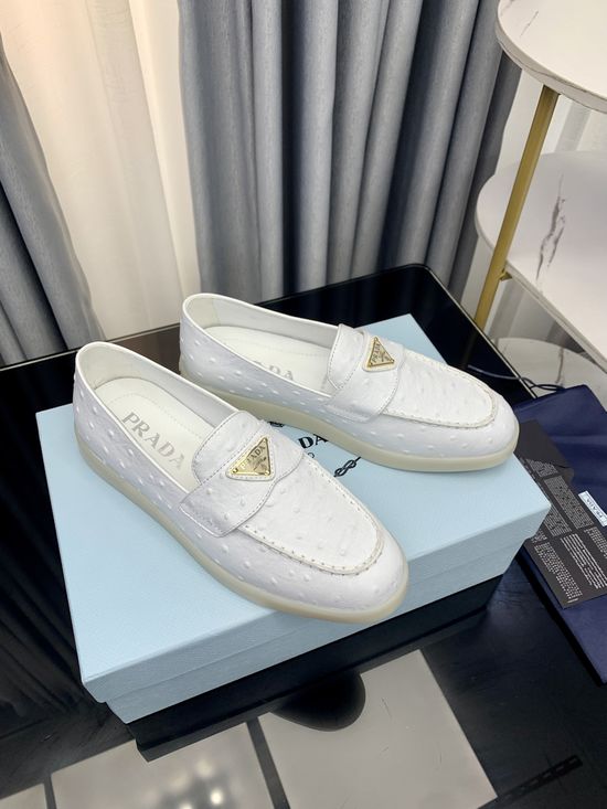 Prada Classic Logo Loafers Premium Suede Upper Durable Sole
