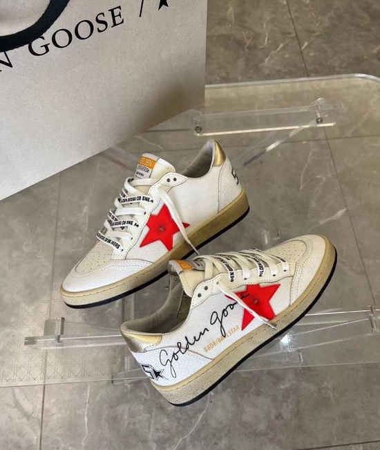 Golden Goose GGDB Custom Crafted Vintage Style Sneakers with Star Sole