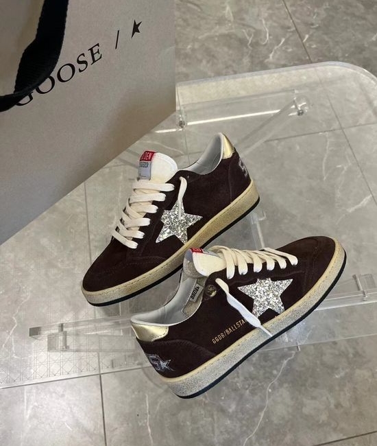 Golden Goose GGDB Chocolate Brown Casual Sneakers with Thick Distressed Sole