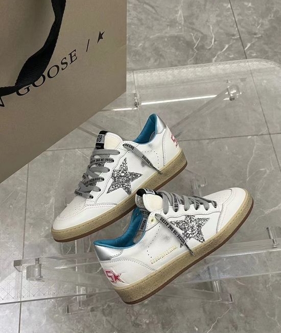Golden Goose GGDB Ball Series Couple s Dirty Style Thick Sole Sneakers, Premium 