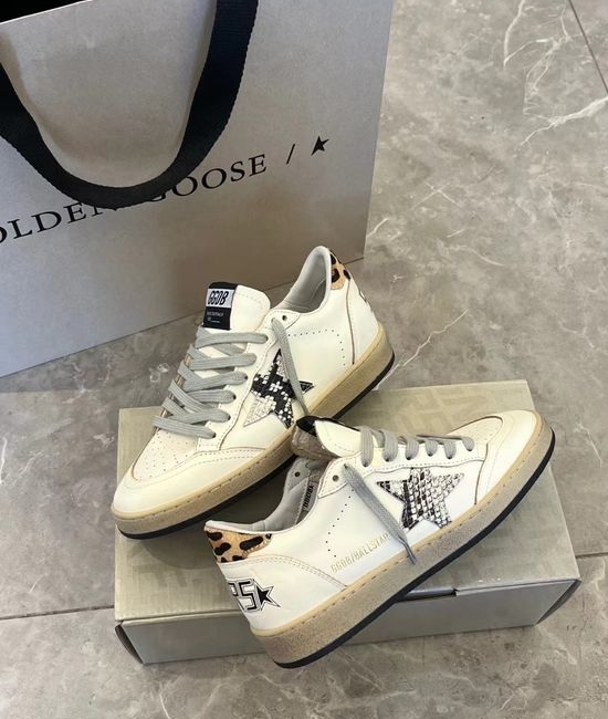 Golden Goose GGDB Custom Leopard Print Snakeskin Couple Sneakers
