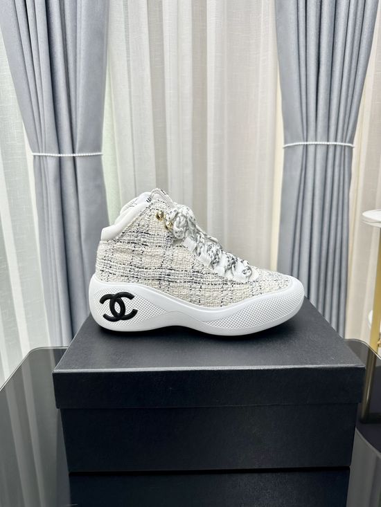 Chanel Genuine Leather Thick Sole Warm Non-slip Snow Boots