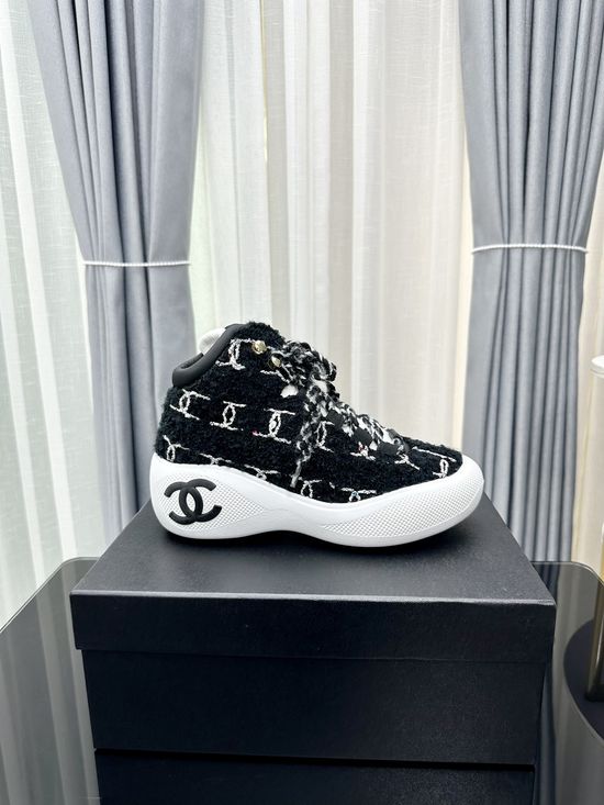 Chanel Lace-up Thick Sole Anti-slip Snow Boots