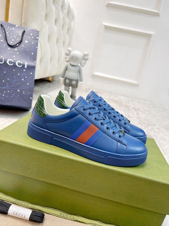 Gucci Classic Leather Casual Shoes Durable Soft Daily Walking Footwear