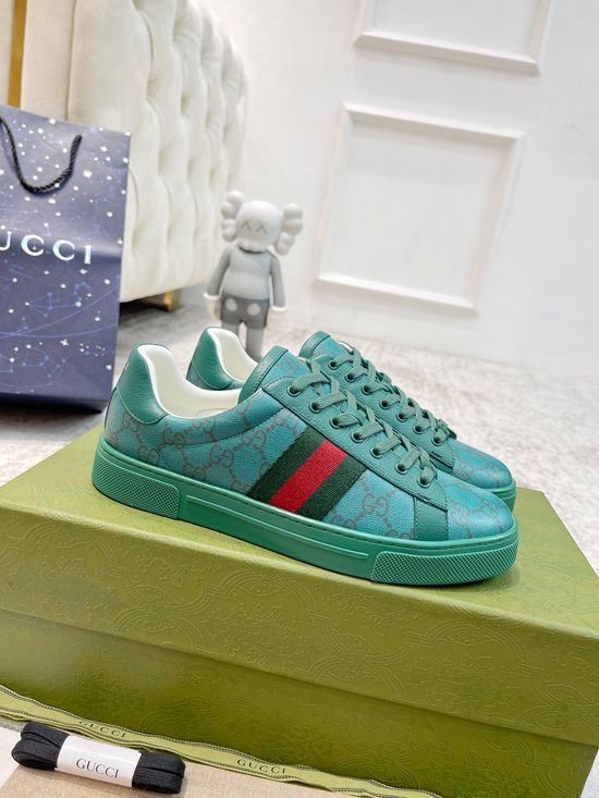 Gucci Classic Leather Casual Shoes Durable Soft Daily Walking Footwear
