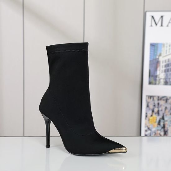 Versace Quality Stretch Ankle Boots with Comfortable Heel