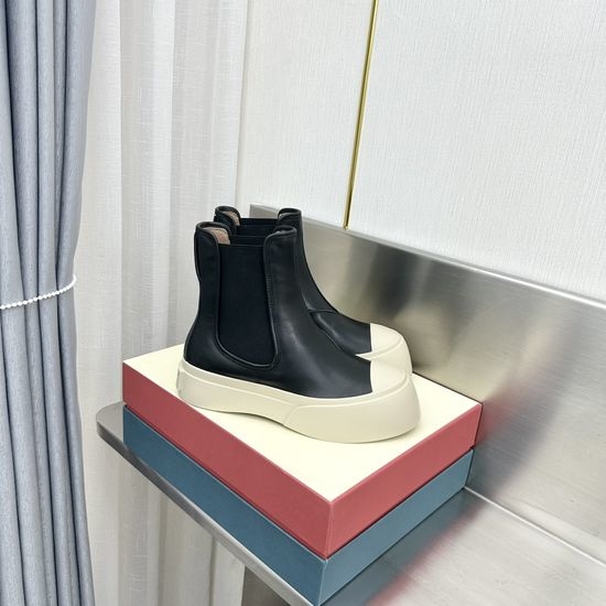 Marni Top Grade Leather Platform Casual Shoes with Adjustable Straps