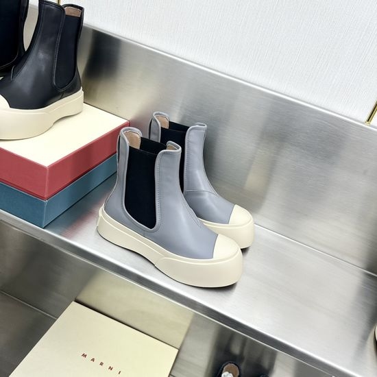 Marni Top Grade Leather Platform Casual Shoes with Adjustable Straps