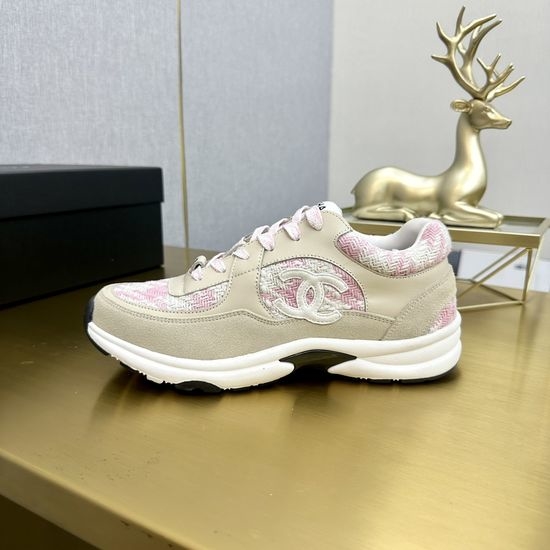 Chanel Classic Embroidered Velvet Breathable Casual Sports Sneakers