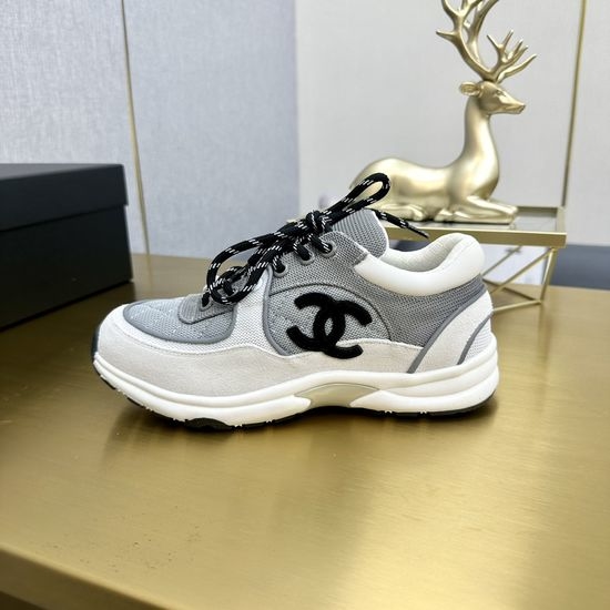 Chanel Classic Embroidered Velvet Breathable Casual Sports Sneakers