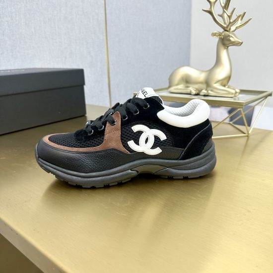 Chanel Classic Embroidered Velvet Breathable Casual Sports Sneakers