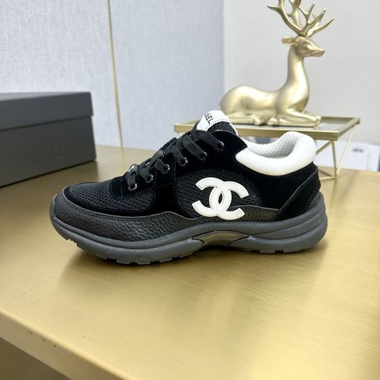Chanel Classic Embroidered Velvet Breathable Casual Sports Sneakers