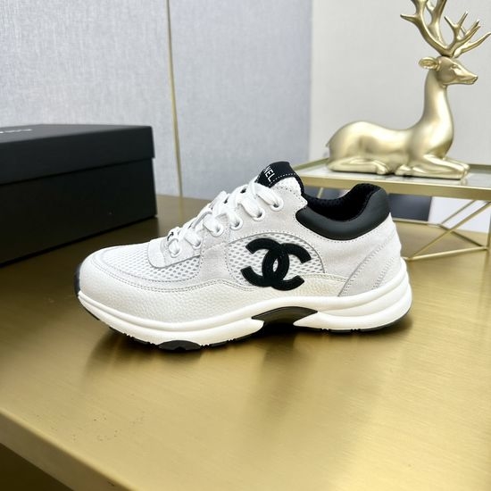 Chanel Classic Embroidered Velvet Breathable Casual Sports Sneakers