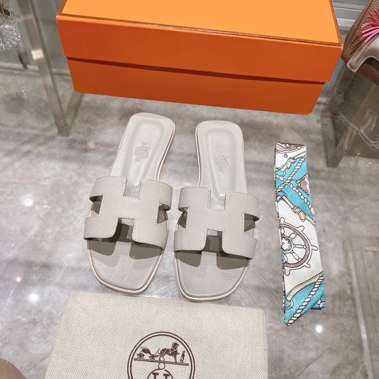 Hermes Calfskin Casual Slides Soft Comfortable Daily Wear Footwear