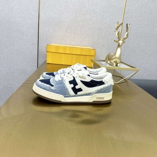 Fendi Classic Retro Leather Sneakers Non-Slip Durable Casual Footwear