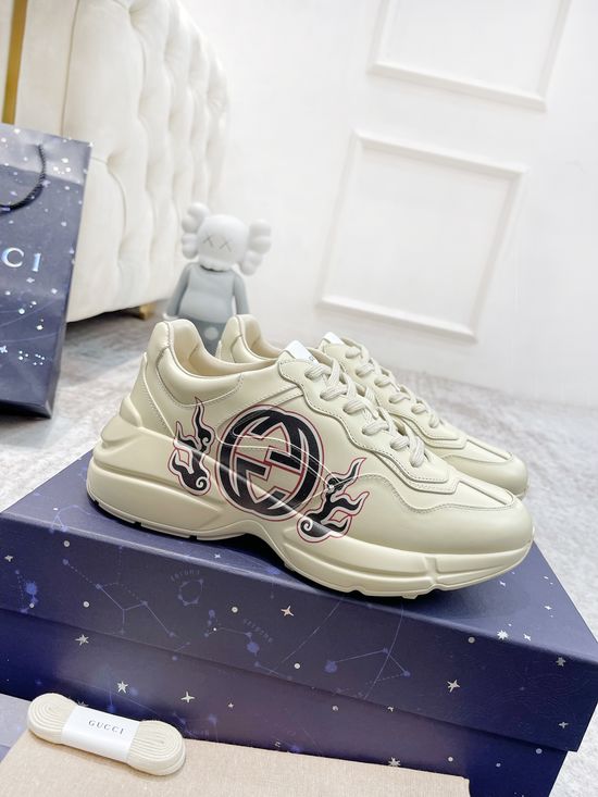 Gucci Premium Leather Casual Shoes Comfortable Versatile Fashion Footwear