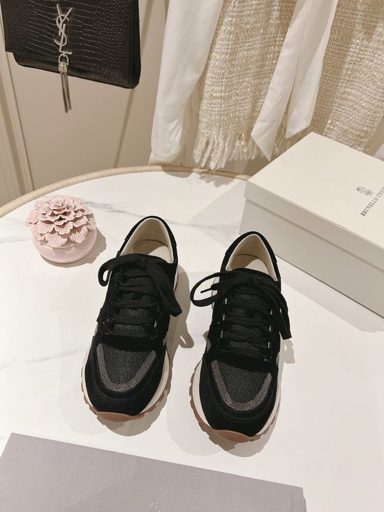 Brunello Cucinelli Classic Suede Sneakers Comfortable Lightweight Casual Footwear