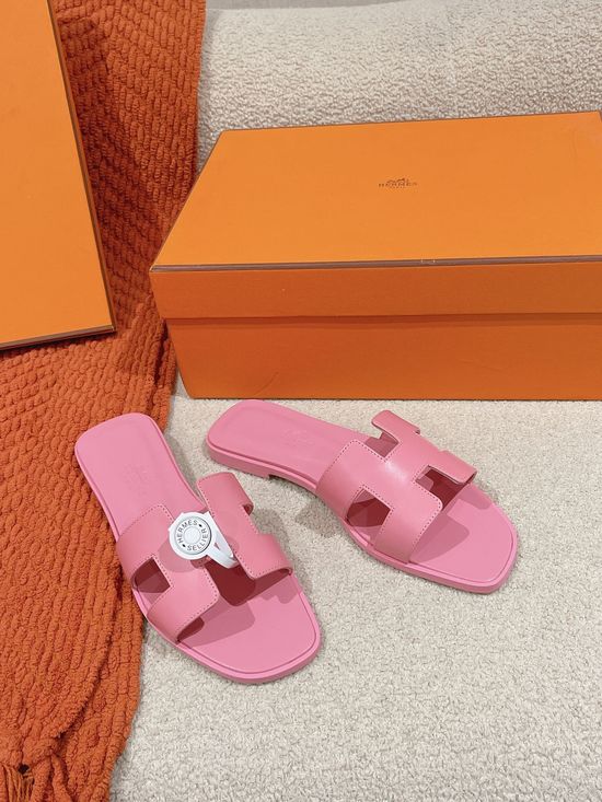 Hermes Suede Slide Sandals Classic Comfortable Casual Footwear
