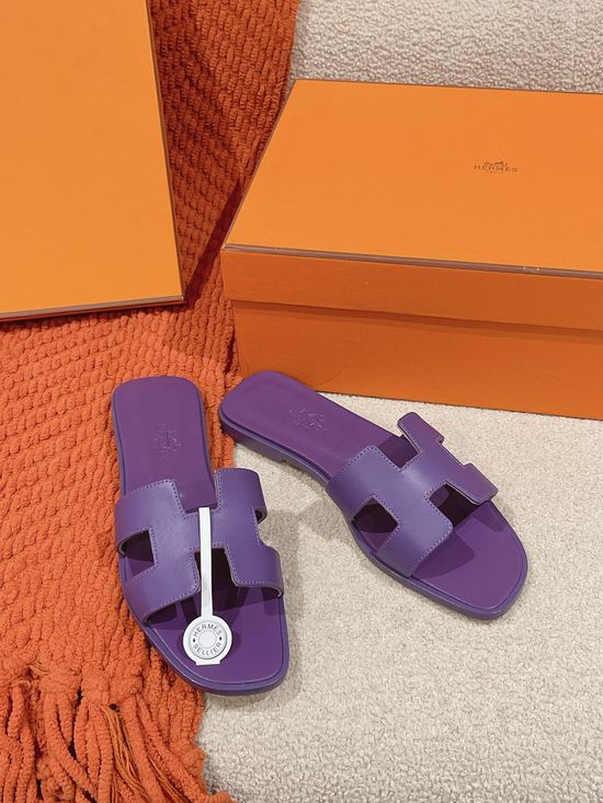Hermes Suede Slide Sandals Classic Comfortable Casual Footwear